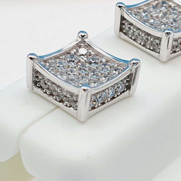 - "925 Sterling Silver Cubic Zirconia Earrings, U19254841 - Picture 10 of 11